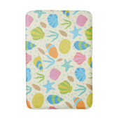 Kust Kleurrijke Zeeschelpen, zeesterren en oesters Badmat (Voorkant Verticaal)