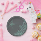 Kust Koraal en Sterren Vis Nautisch Strand Thema Papieren Bordje (Feest)