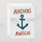 Kust Kunst | verankert weg Briefkaart (Voorkant / Achterkant)