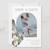 Kust kust Foto strand bruiloft Save The Date (Voorkant)