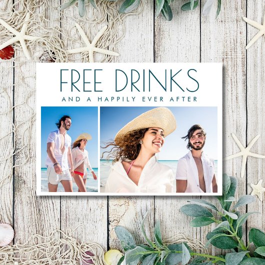 Kust kust Foto strand bruiloft Save The Date