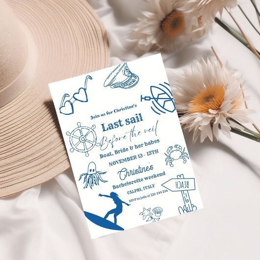 Kust laatste zeiltocht voor de sluier Bachelorette Kaart