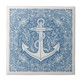 Kust Leven Serie Anker Blauw D1208 Tegeltje (Voorkant)