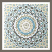 Kust Mandala in zand, blauw en drijfhout tonen Tegeltje