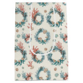 Kust Mariene Vintage Kerstkrans Patroon Medium Cadeauzakje (Achterkant)