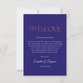 Kust Marine Blauw Goud Bedankt Card Wedding (Voorkant)