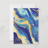 Kust Marine Blauw Goud Bedankt Card Wedding (Achterkant)