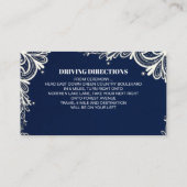 kust marine blauw nautische bruiloft receptie informatiekaartje (Achterkant)