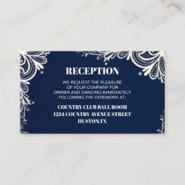 kust marine blauw nautische bruiloft receptie informatiekaartje