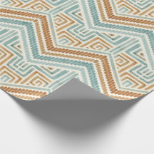 Kust Maze Waterverf Aqua & Terracotta
