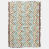 Kust Maze Waterverf Aqua & Terracotta Deken (Voorkant Verticaal)