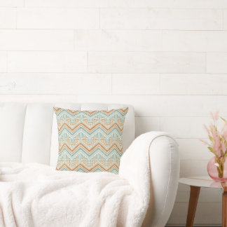 Kust Maze Waterverf Aqua & Terracotta Kussen