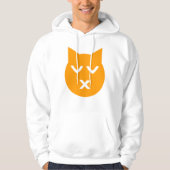 Kust met gesloten Eyes Emoji Cat Hoodie (Voorkant)