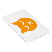 Kust met gesloten Eyes Emoji Cat Magneet (Rechterzijde)