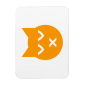 Kust met gesloten Eyes Emoji Cat Magneet (Verticaal)
