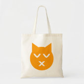 Kust met gesloten Eyes Emoji Cat Tote Bag (Voorkant)