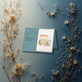 kust middellandse zee oceaan bruiloft gastenkaart bedankkaart