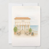 Kust Middellandse Zee Ocean Wedding Save the Date Kaart (Achterkant)