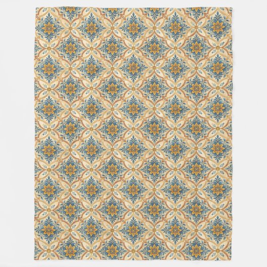 Kust Middellandse Zee Subtiele oceanische tinten Fleece Deken (Voorkant)