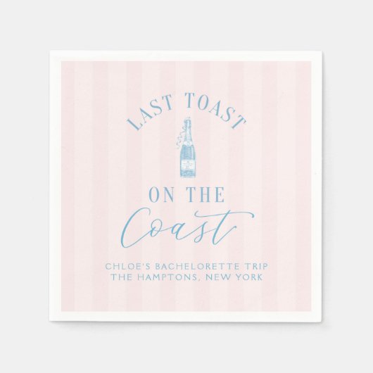 Kust Modern Bachelorette Party Papieren servetten (Voorkant)