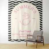 Kust Modern Tropisch Roze Retro Bachelorette Wandkleed (In situ)