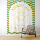 Kust Moderne Tropische Retro Bachelorette geel Wandkleed (In situ)