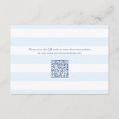 Kust Monogram Baby Shower Registratie QR Code  Informatiekaartje (Achterkant)