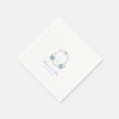 Kust Monogram Crest Trouw Servet (Hoek)