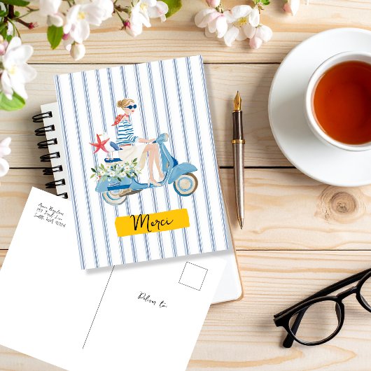 Kust Motorscooter Briefkaart