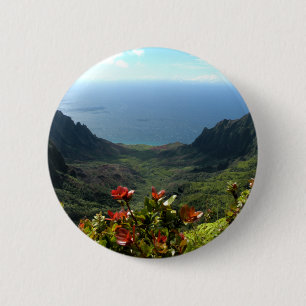 Kust Na Pali van Kauai Ronde Button 5,7 Cm