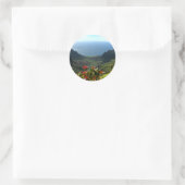 Kust Na Pali van Kauai Ronde Sticker (Tas)
