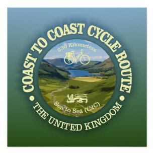 Kust naar Kust "C2C" (fietsen c) Perfect Poster