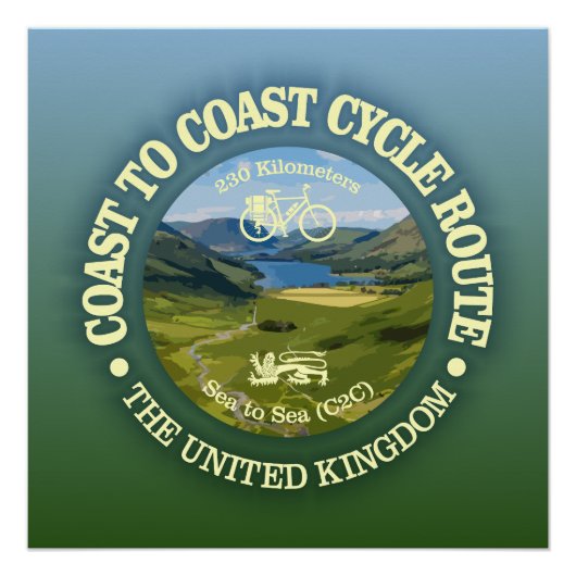 Kust naar Kust "C2C" (fietsen c) Perfect Poster (Voorkant)