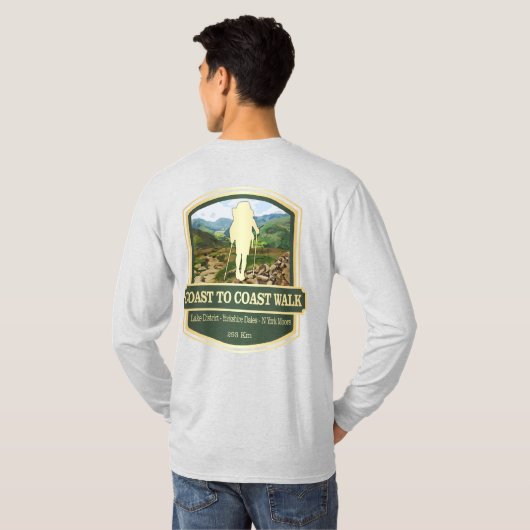 Kust naar Kustwandeling (B) T-shirt (Achterkant volledig)