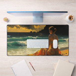 Kust Nacht Zeezicht Reflectie Bureaumat