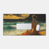 Kust Nacht Zeezicht Reflectie   Bureaumat (Keyboard & Muis)