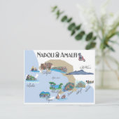 Kust Napoli en Amalfi in Italië Briefkaart (Staand voorkant)