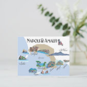 Kust Napoli en Amalfi in Italië Briefkaart (Staand voorkant)