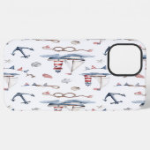 Kust Nautical 4 juli Zeilboten Vuurtoren iPhone Hoesje (Achterkant horizontaal)
