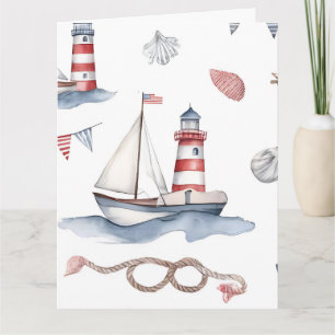 Kust Nautical 4 juli Zeilboten Vuurtoren Kaart