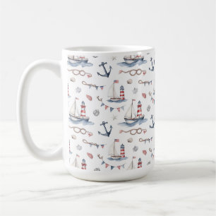 Kust Nautical 4 juli Zeilboten Vuurtoren Koffiemok