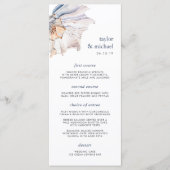 kust | Nautical Seashell Wedding Menu Kaart (Voorkant)