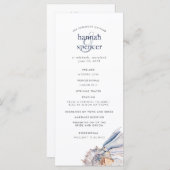 kust | Nautical Seashell Wedding Program Programmakaart (Voorkant / Achterkant)