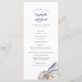 kust | Nautical Seashell Wedding Program Programmakaart (Voorkant)