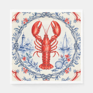 Kust Nautilische Clambake Zeevruchten Partybord Servet