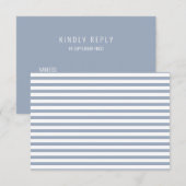 Kust Nautilus Huwelijks RSVP Kaart – Blauw (Voorkant / Achterkant)