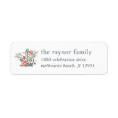 kust nautisch anker vakantie retour adres etiket (Voorkant)