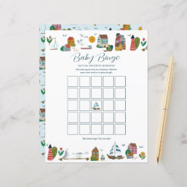 Kust Nautisch Bingo Baby shower spel