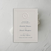 Kust Nautische Boot Helm Ivoor Formele Huwelijk Save The Date