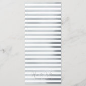 kust nautische gebladerte bruiloft menu (Achterkant)